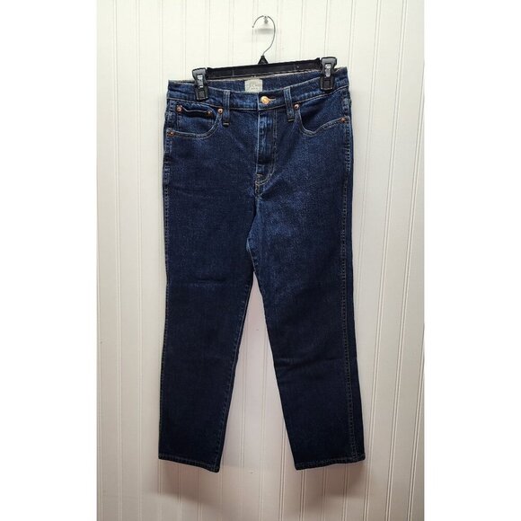 J. Crew Factory Denim - J.Crew Womens Denim Blue cropped Jeans Mid-Rise Straight-Leg Size 28P